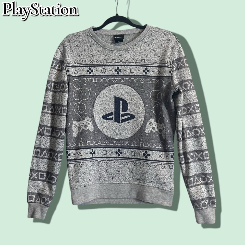 Pre-Owned PlayStation Crewneck Sweatshirt – Gray – Size Small – Excellent Condit